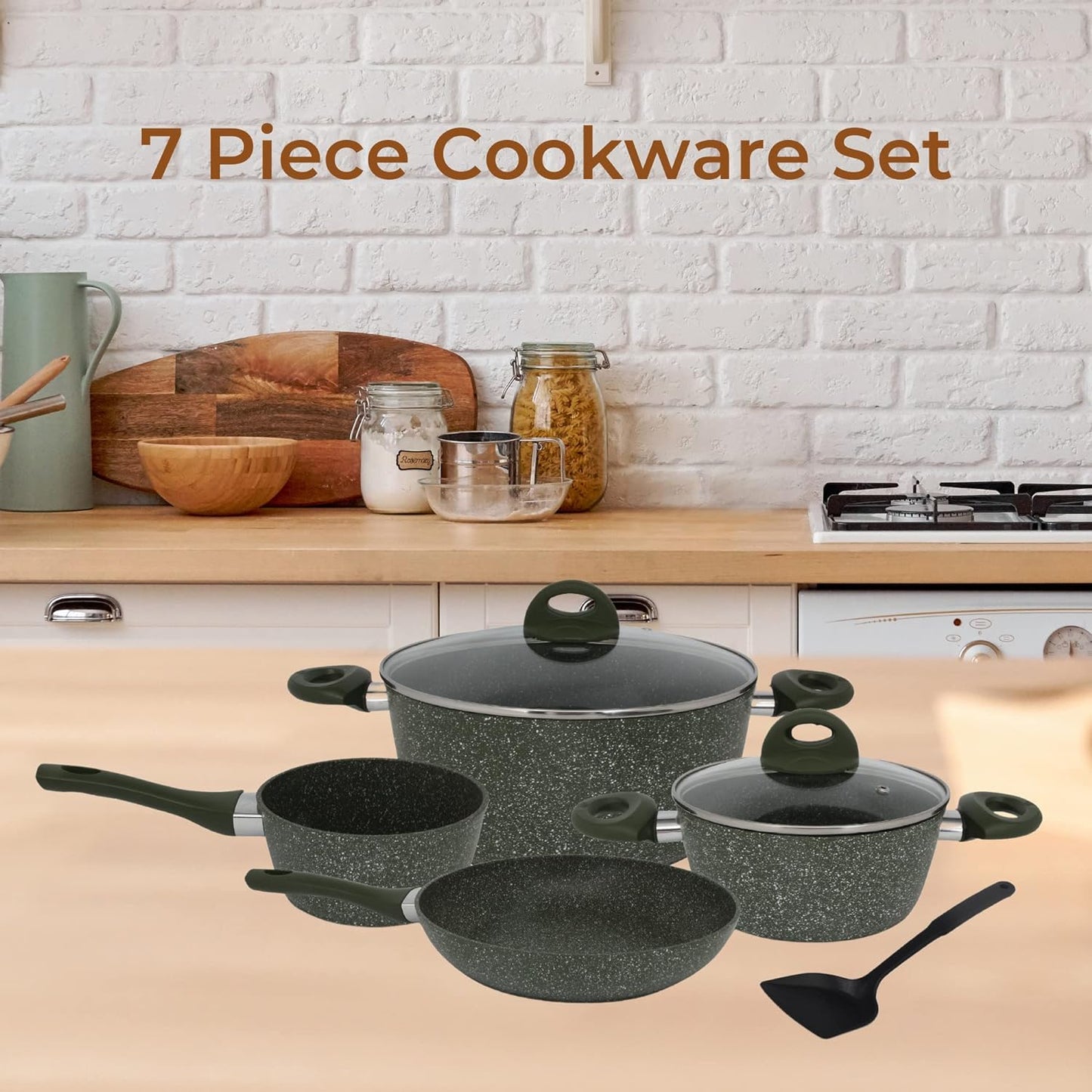 Marble Series Cookware Set 7 PCS